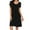 Black, variant on Shine Up Nightgowns for Women Button Down Pajamas Dress Short Sleeve Scoop Neck Sleepwear