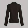thumbnail image 2 of ZEHJUHAN Women's Solid Color Pleated Shirt Collar Long Sleeve Blouse Elegant Casual Office Shirt for Fall Spring Black，M, 2 of 6