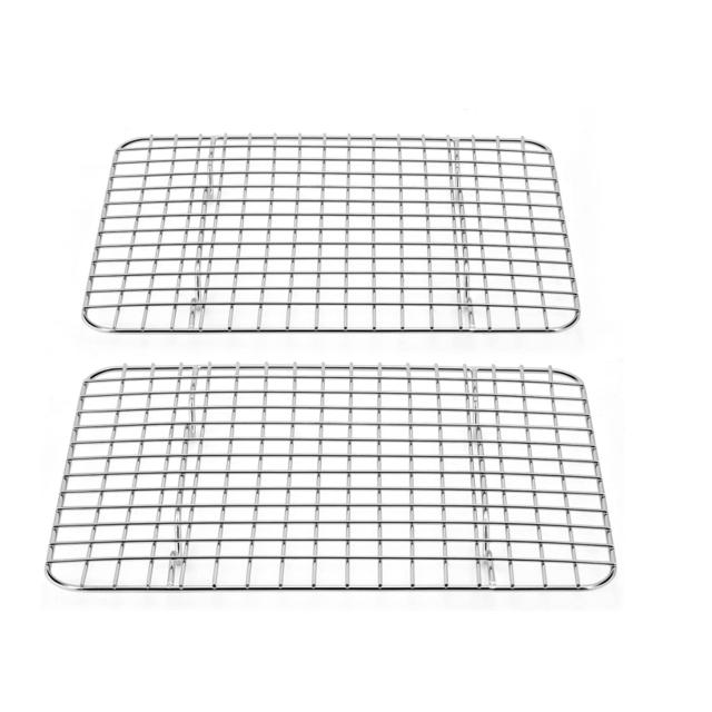 Cooling Rack Baking Rack Twin Set. Stainless Steel Oven and Dishwasher Safe Wire Rack. Fits Half Sheet Cookie Pan