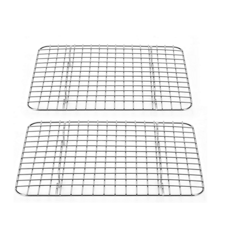 Checkered Chef Cooling Racks For Baking - Quarter Size - Stainless Steel  Cooling Rack/Baking Rack Set of 2 - Oven Safe Wire Racks Fit Quarter Sheet  Pan - Small Grid Perfect To