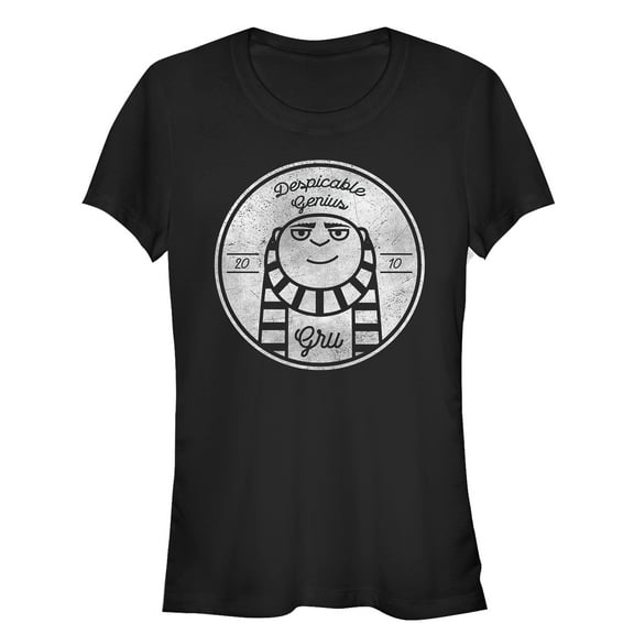 Junior's Despicable Me Gru Genius 2010 Graphic Tee Black 2X Large