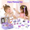 thumbnail image 5 of Kids Makeup Kit for Girl,2 In 1 Makeup Toys for Kids with Unicorn Cosmetic, Girl Toys Princess Children Play Makeup Kit with Cosmetic Case Christmas Birthday Gifts for Girls Age 4 5 6 7 8 Year Old., 5 of 8