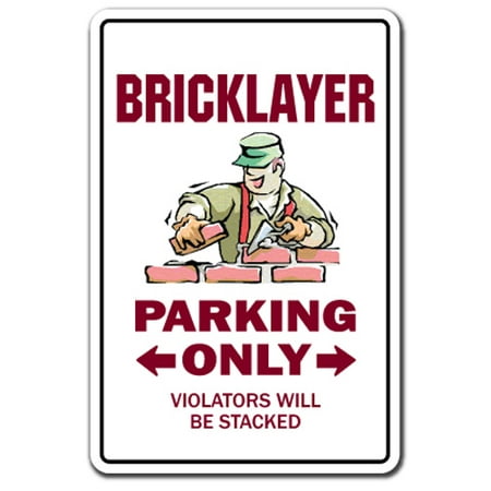 Masonry Wall Tie - Bricklayer novelty sticker | Indoor/Outdoor | Funny Home Décor for Garages, Living Rooms, Bedroom, Offices | SignMission Parking Stone Mason Brick Masonry Funny Construction Wall Plaque Decoration