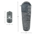 thumbnail image 2 of Wakeman Outdoors Gray Cold Weather Mummy Sleeping Bag Rated to 25°F for Camping, 2 of 7
