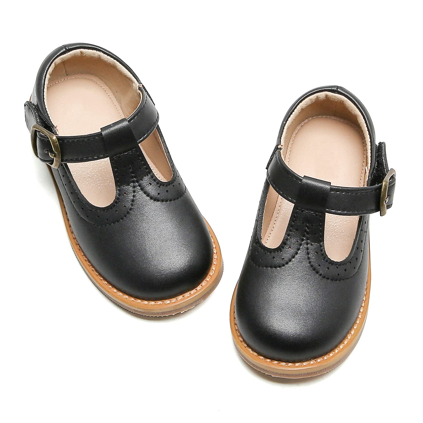 Otter MOMO Girl's T-Strap School Uniform Dress Shoe Mary Jane Flat