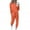 Orange, variant on 2Pc Women Pure Color Suit Long Sleeve Leisure Pocket Home Sweatpants Sets
