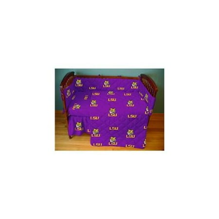 College Covers LSUCSFSW LSU Baby Crib Fitted Sheet- White