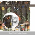 thumbnail image 6 of Spring Mushroom Valance Curtain for Windows Daisy Butterfly Leaf Walnut Wood Rod Pocket Curtain Valances Short Window Treatments Panels for Kitchen Bathroom Laundry Room Basement 54 x 18 Inch, 6 of 9