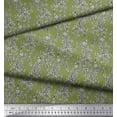 thumbnail image 2 of Soimoi Rayon Crepe Fabric Leaves & Floral Block Print Fabric by The Yard 46 Inch Wide, 2 of 3