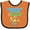 Orange and Black, variant on Inktastic Construction Worker in Training Boys or Girls Baby Bib