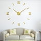 thumbnail image 3 of Reloj de pared grande sin marco, dorado, bricolaje, moderno, para sala de estar, acrílico, romano, adornos para el hogar, sin batería, 3 of 6