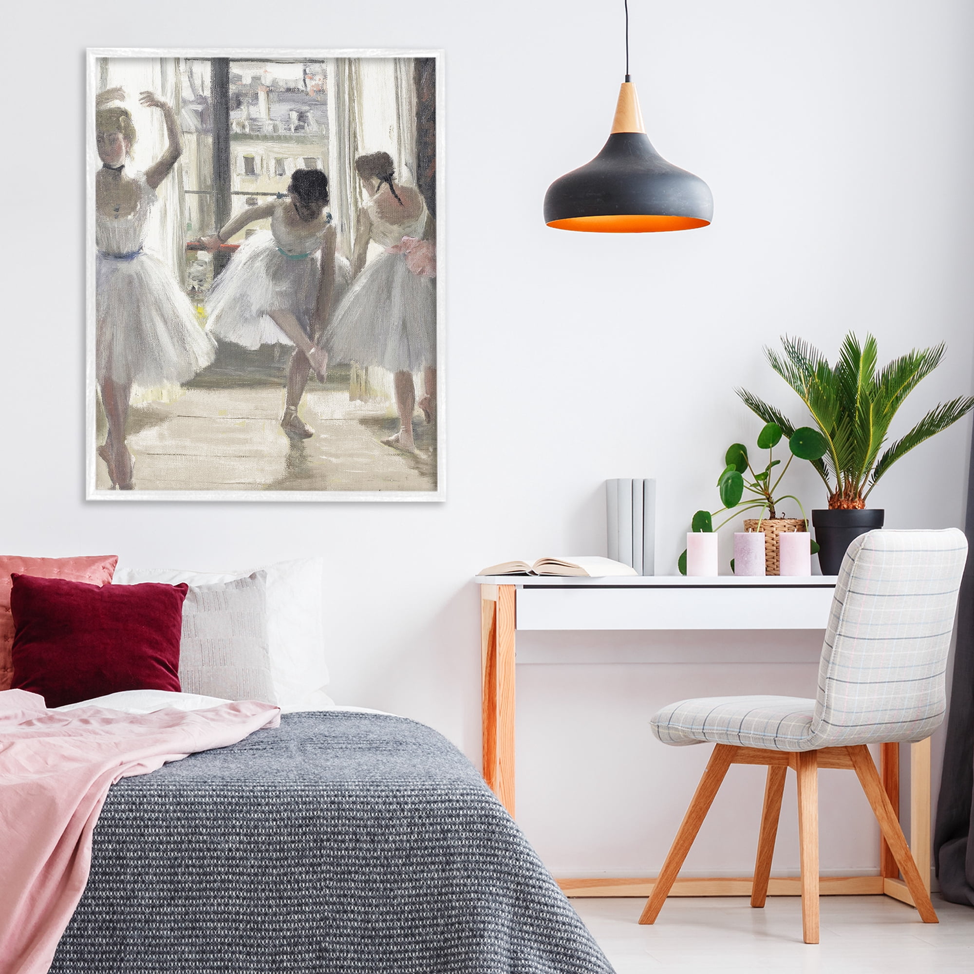 Stupell Industries Ballet Class In Practice White Framed Giclee Art, design by Leah Straatsma