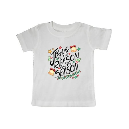 

Inktastic Jesus is the Reason for the Season Christmas Bells and Stars Gift Baby Boy or Baby Girl T-Shirt