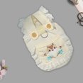 thumbnail image 4 of Spring Summer Pet Dress - Cartoon Squirrel Embroidery - D-shaped Ring, White Lace Button - Sleeveless Dog Cat Outfit, 4 of 8