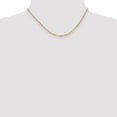 thumbnail image 3 of Diamond2Deal 14K Yellow Gold 2.2mm Flat Beveled Curb Chain Necklace for Women 16", 3 of 6