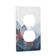 thumbnail image 2 of Yayeee Duplex Wall Plate 1-Gang 4.5"x2.7" Home Receptacle Light Switch Decorative Outlet Cover, Art Mountain and Sun Pattern, 2 of 7