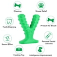thumbnail image 5 of FiGoal Dog Chew Toys for Aggressive Chewers Brushing Stick with Pet Snack Pad Green, 5 of 7