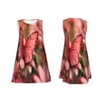thumbnail image 7 of Fuzoiu Pink Butterfly Print Women's Sleeveless Dress,Summer Dresses for Women,Casual Sundresses,Beach Sleeveless T-shirt Swing Dress with Pockets, 7 of 7