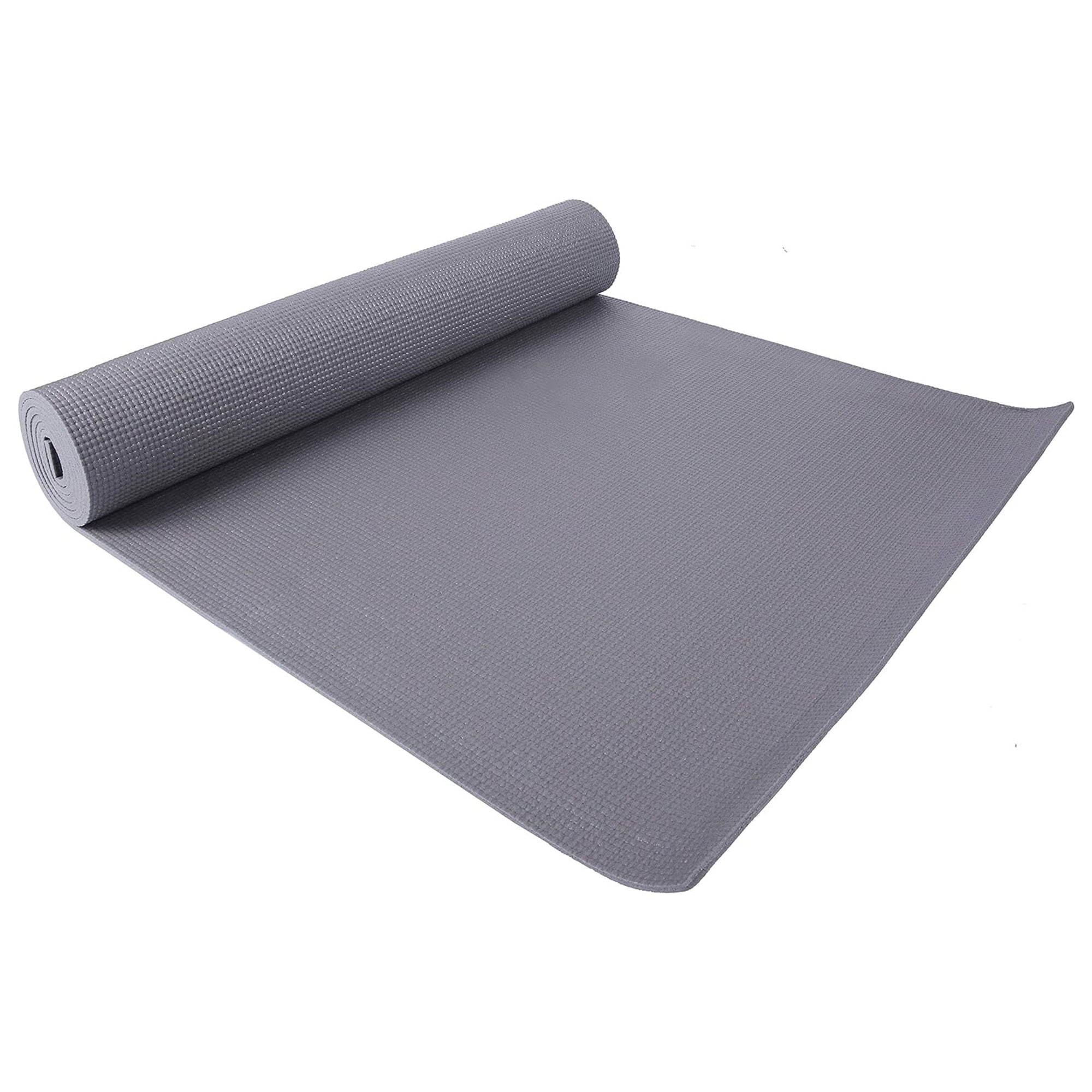 Signature Fitness All Purpose High Density No Tear Exercise Yoga Mat, Gray