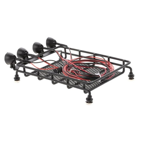 

RC /10 Metal Roof Rack W/ Round LED Light for Axial SCX10 crawler Kits