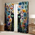 thumbnail image 2 of jejeloiu Cute Animal Cat Black Out Curtains,Kawaii Rustic Flowers Curtains Pack of 2 (42x63 Each),Watercolor Floral Blossom Bedroom Curtains For Teens,Beathable Home Decor, 2 of 6