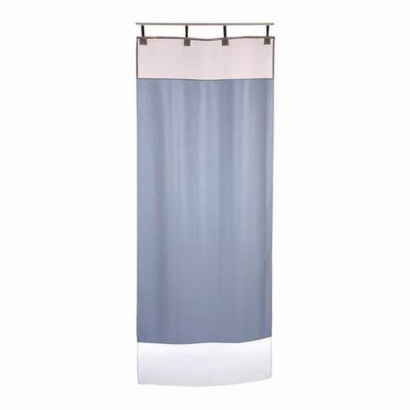 Shower Curtain System, Plastic, Blue, 40" W, 87" L CCUR4087