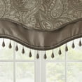 thumbnail image 5 of Madison Park Aubrey Paisley Pattern 50x18 Valance for Adults With Beads Blue Brown Indoor, 5 of 5