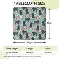 thumbnail image 2 of Bichon Dog Blue Florals Square Fitted Tablecloth with Elastic Edge,Square Table Cover,Washable Elastic Table Cover for Home Kitchen Party Decor 34"x34", 2 of 6