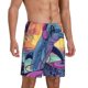 thumbnail image 2 of Balery Hip-Hop DJ Dolphin Pantalones cortos de pijama de punto de algodón para hombre con cinturilla y bolsillos-Large, 2 of 6