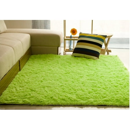 mat rug 48x32 skid fluffy shaggy shag yoga carpet anti soft dining child inch floor bedroom area play modern light