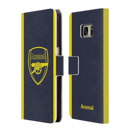 OFFICIAL ARSENAL FC 2016/17 CREST KIT LEATHER BOOK WALLET CASE COVER FOR SAMSUNG PHONES