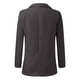 thumbnail image 3 of Gibobby Blazer de mujer casual Chaquetas blazer largo para mujer estilo casual para negocios para trabajo profesional oficina bolsillos con solapa(Negro,G), 3 of 5