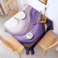 thumbnail image 2 of Purple Gold Marble Pattern Square Tablecloth,Waterproof Square Table Cover,Wipeable Spillproof Washable Table Cover for Home Kitchen Party Decor 42"X42"(107x107cm), 2 of 6