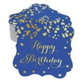 thumbnail image 1 of Inkdotpot Pack Of 50 Happy Birthday Paper Tags DIY Craft Bracket Shape Real Gold Foil Hang Tags, 1 of 1