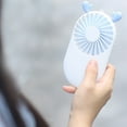 thumbnail image 4 of Youkk Portable Mini Hand-held Small Desk Fan Cooler Cooling USB Rechargeable 2020 animal 1 & white 1Set, 4 of 6