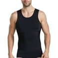 thumbnail image 1 of SHIXIAOO Men's Slim Fit Vest Shirt Slim Fit Waist Top Men Sweat Workout Inner Vest Men Mens Abs Vest Belly Compression Shirt Men Compression Shirts for Men Zipper Tee Shirts for Men V Neck Base Layer, 1 of 7
