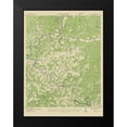thumbnail image 2 of USGS 19x24 Black Modern Framed Museum Art Print Titled - Whittier North Carolina Quad - USGS 1935, 2 of 5