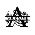 thumbnail image 2 of Bobasndm Last Name Sign I Split Letter Monogram Wall Decor I Metal Wall Art I Outdoor Metal Sign I Custom Metal Sign, 2 of 9