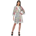 thumbnail image 2 of Moomaya Printed Cotton&nbsp;Robe&nbsp;Women Lightweight Kimono&nbsp;Sleeve Summer Bathrobe, 2 of 6