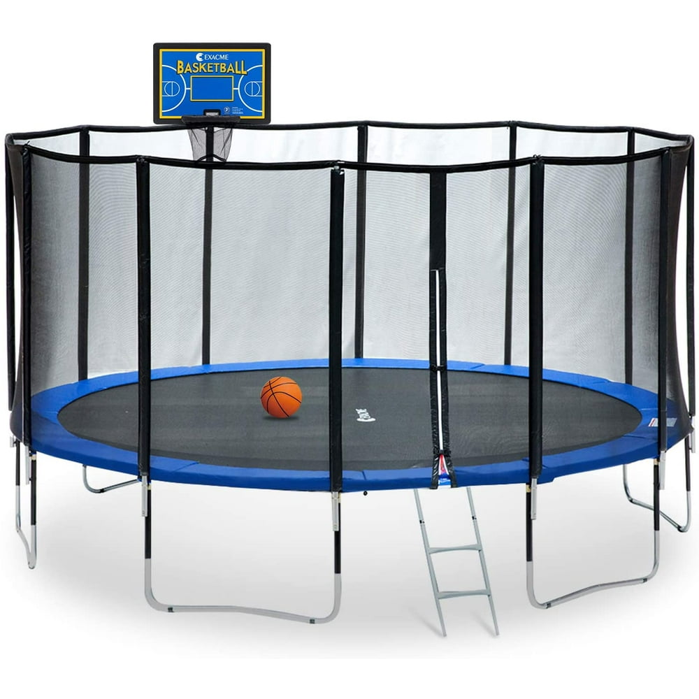 Exacme 15 Foot Outdoor Round Trampoline 400 LBS Weight Limit with ...