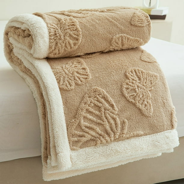 Fiudx Manta de Invierno, Suave Lana de Tafetán de Doble Capa, Colores Lisos y Acogedores, Ideal para Sofá y Cama, Cálida Manta de Viaje y Camping, Regalo Perfecto para La Familia, Tamaño 100 X 150 Cm