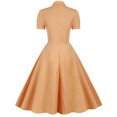 thumbnail image 4 of Women 1950s Retro Vintage Formal Cocktail Swing Dresses Short Sleeve/Sleeveless Elegant Fit and Flare Evening Prom Dress, 4 of 6