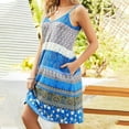 thumbnail image 3 of Birdeem Womens Summer Sexy Fashion Casual Suspender Flower Pattern Mini Dress with Pockets, 3 of 8