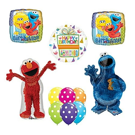 Sesame Street Elmo And Cookie Monster Party Supplies And Balloon