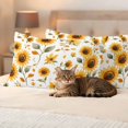 thumbnail image 3 of Summer Sunflower Pillow Covers 2 Pack Yellow Flowers Botanical Pastoral Pillowcase Waterproof Outdoor Throw Pillow Cover for Patio Balcony Rectangular Cushion 20”x12”, 3 of 9