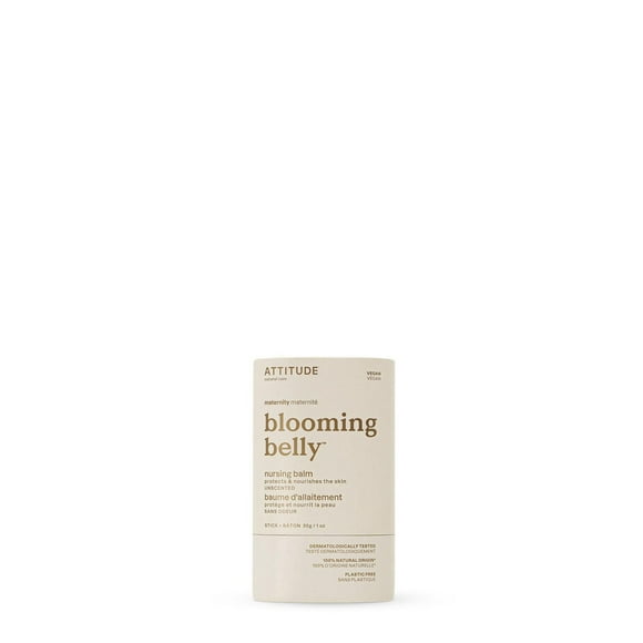 ATTITUDE Nursing Balm, Safe for Breastfeeding Babies, Natural, Plant-based, Vegan, Cruelty-free, Maternity, Unscented, 30 g