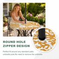thumbnail image 4 of Round Outdoor Tablecloth with Umbrella Hole and Zipper, Orange Coral Coastal Tablecloth with Elastic Waterproof, Summer Beach Nautical Ocean Patio Table Covers for 31" - 35" Picnic Pool Tables, 4 of 9