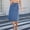 Light Blue, variant on Dianli Denim Midi Skirt Washed High Waist Relaxed Pocket Maxi Skirt Drawstring Casual Pull On Comfortable Breathable Travel Weekend Everyday Skirt