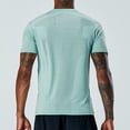 thumbnail image 5 of Men's Cooling Ice Silk Running Shirts Quick Dry Short Sleeve Athletic Gym T-Shirts UPF 50+ Outdoor Workout Tshirts Printed Big and Tall Size M-4XL Mint Green, 5 of 6