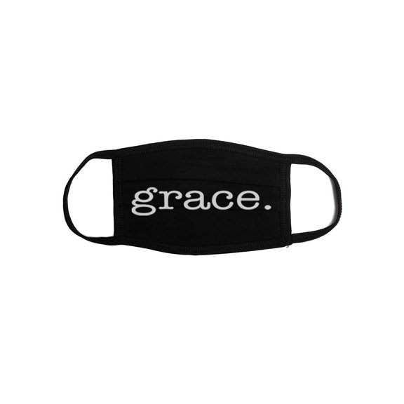 Christian Face Mask, Grace, Jesus Face Mask, Face Protector, Grace Mask, Cotton Mask, Reusable Mask, Christian Gift, Jesus Lover, Face Mask, Black